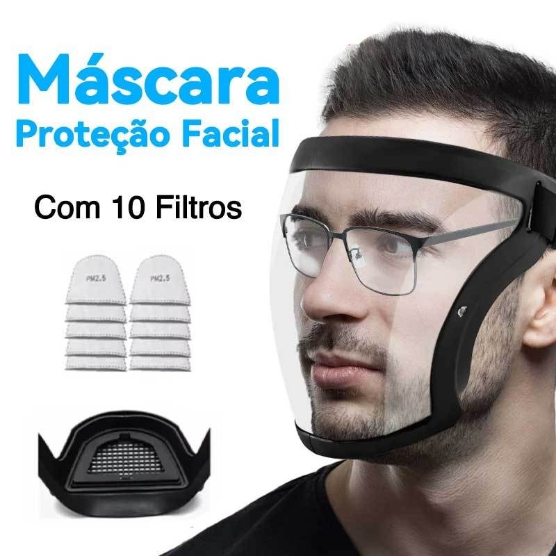 Máscara Facial Antipó com Filtro Substituível | Acompanha 10 Filtros PM2.5