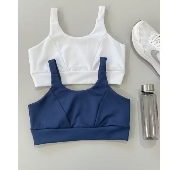 Kit 2 Tops Fitness Academia Feminino Cropped Espor