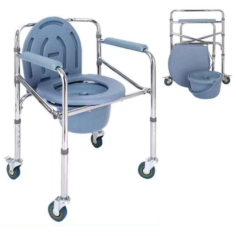 Cadeira De Banho 4 Rodas C/ Assento Dobrável 100k