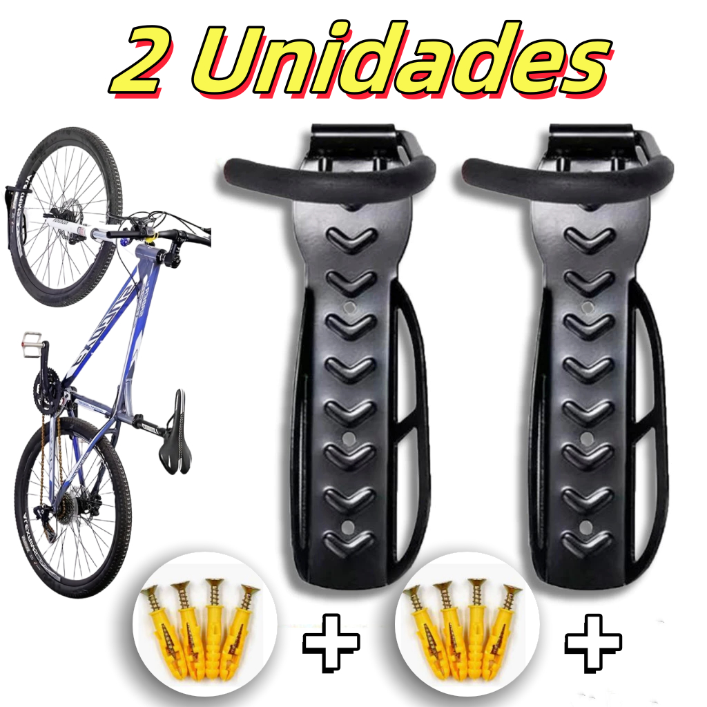 Kit 2 Suporte Parede Gancho Resistente Pendurar Bicicleta Bike