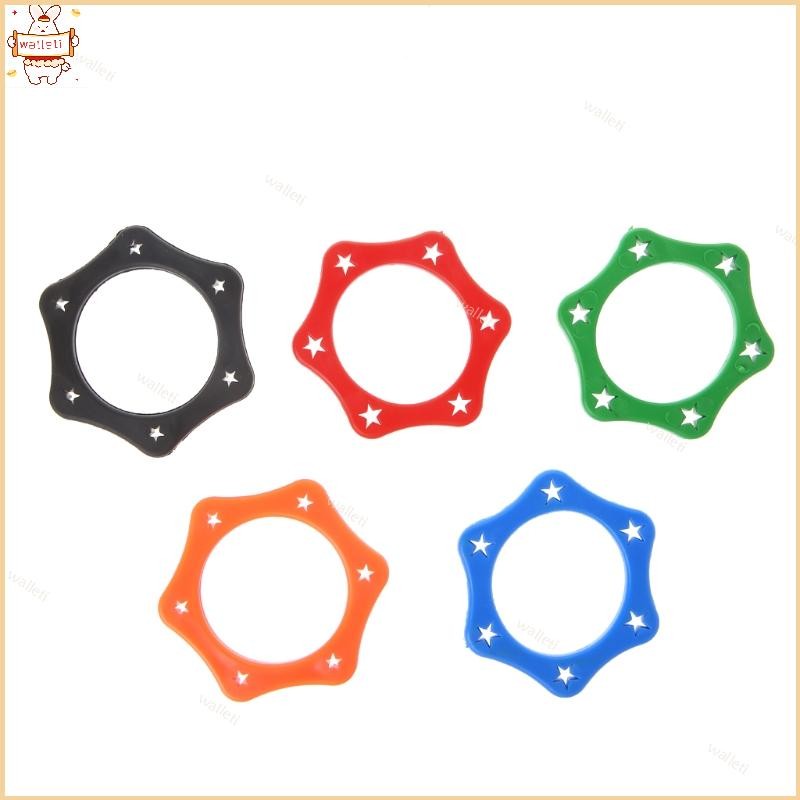 5 Peças Microfone Borracha Anti-Rolo Queda KTV Anel Preto Vermelho Laranja