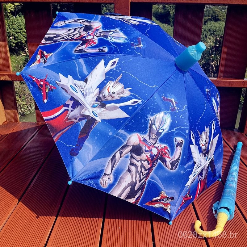 Guarda-chuva Automático de Cabo Longo para Homens e Mulheres, Guarda-chuva de Sol Ultraman Novo de V