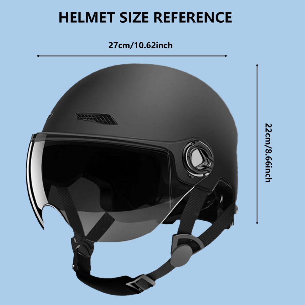 Capacete De Motocicleta Para Homens E Mulheres , Viseira Solar À Prova De Vento Com Proteção Facial