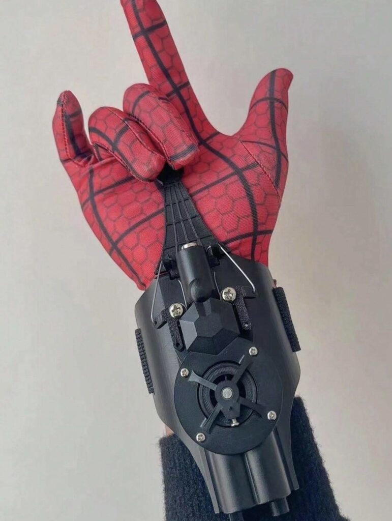 Lançador De Aranha Recarregável Enrolamento Automático Pulso Cuspindo Com Luvas Ventosas Crianças Me