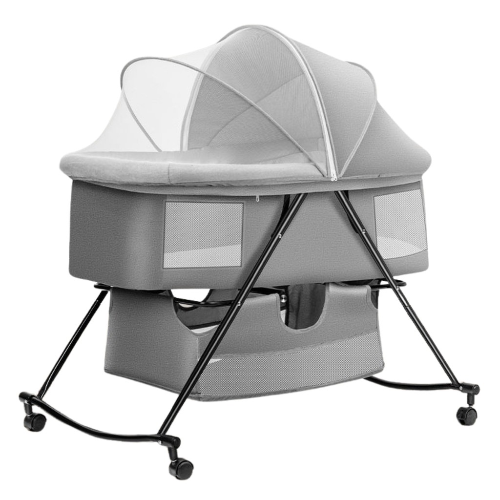 Berço Moises Balanço Mosqueteiro Portátil Infantil Trava de Segurança Regulável até 15 kg PipDip