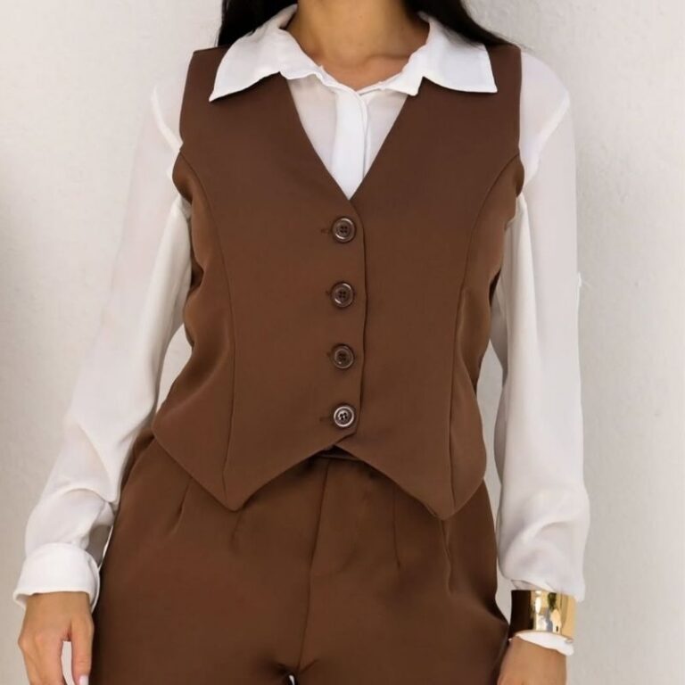 Colete Alfaiataria Feminino Forrado Social Gola V