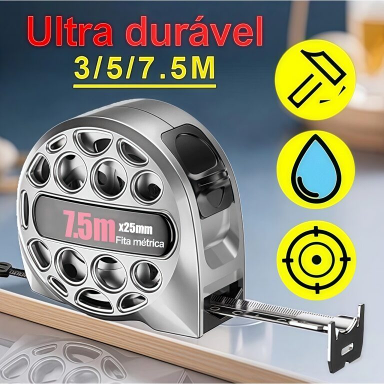 3/5/7,5 m Fita Métrica Aço Inoxidável Alta Prec