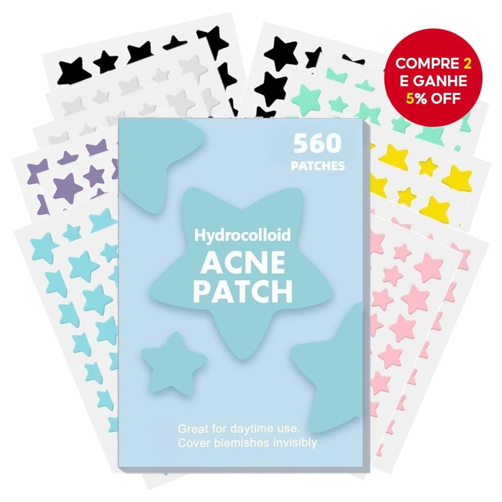 Patches De Espinhas Para Rosto 280/560 Unidades , Adesivo Hidrocolóide Acne Cobrir E Manchas , Adesi