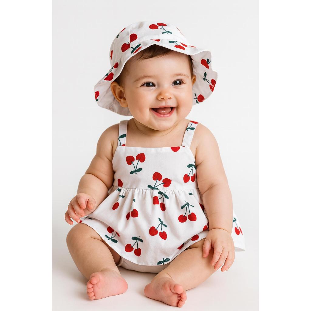 Vestido Bebê Menina (3, 6 meses)