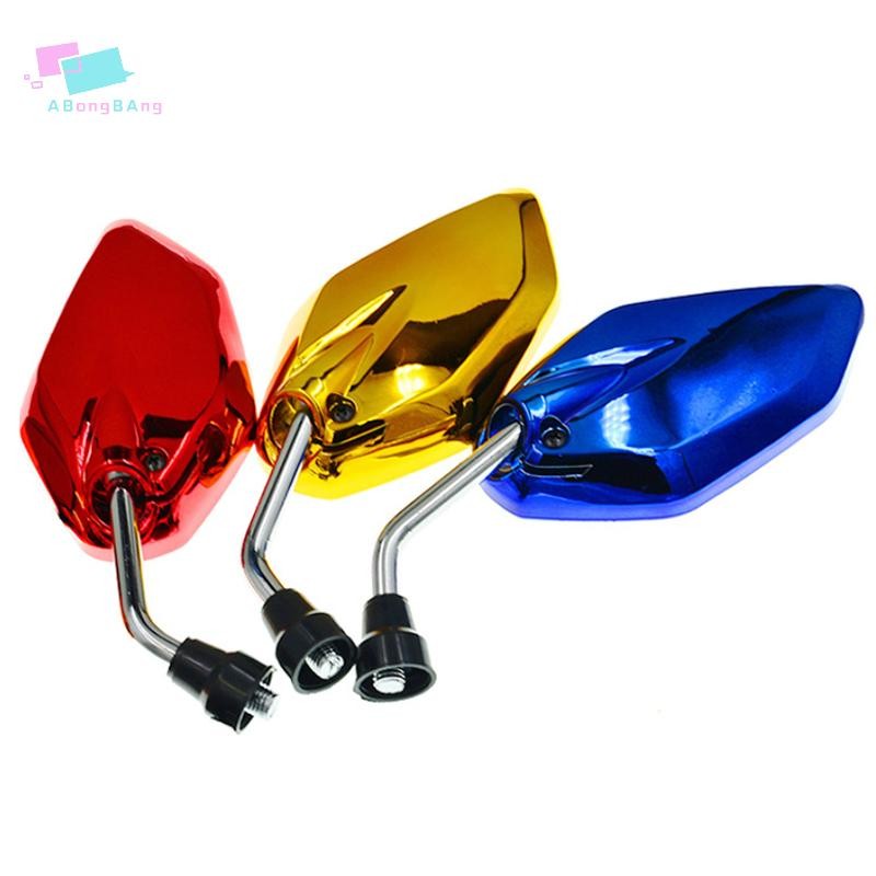 Abongbanghn 1 Par Universal Motocicleta Espelho Retrovisor Peças De Reposição Scooter E-bike Inverte