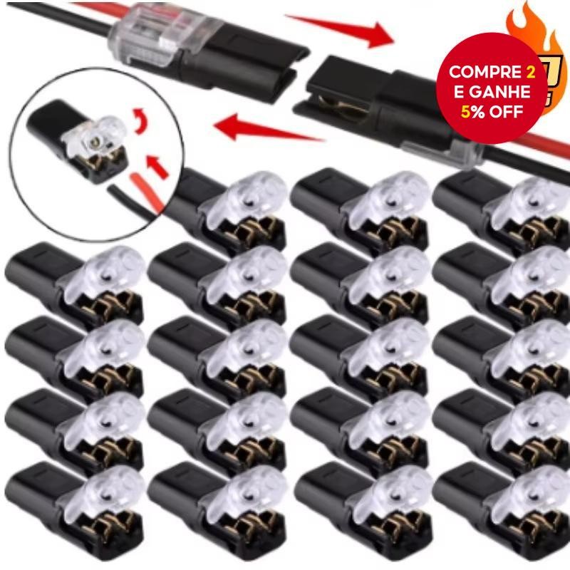 Conector Elétrico À Prova Dágua De 2 Pinos-Conexão De Tira Terminal De Cabo De Fio Automotivo 50PCS