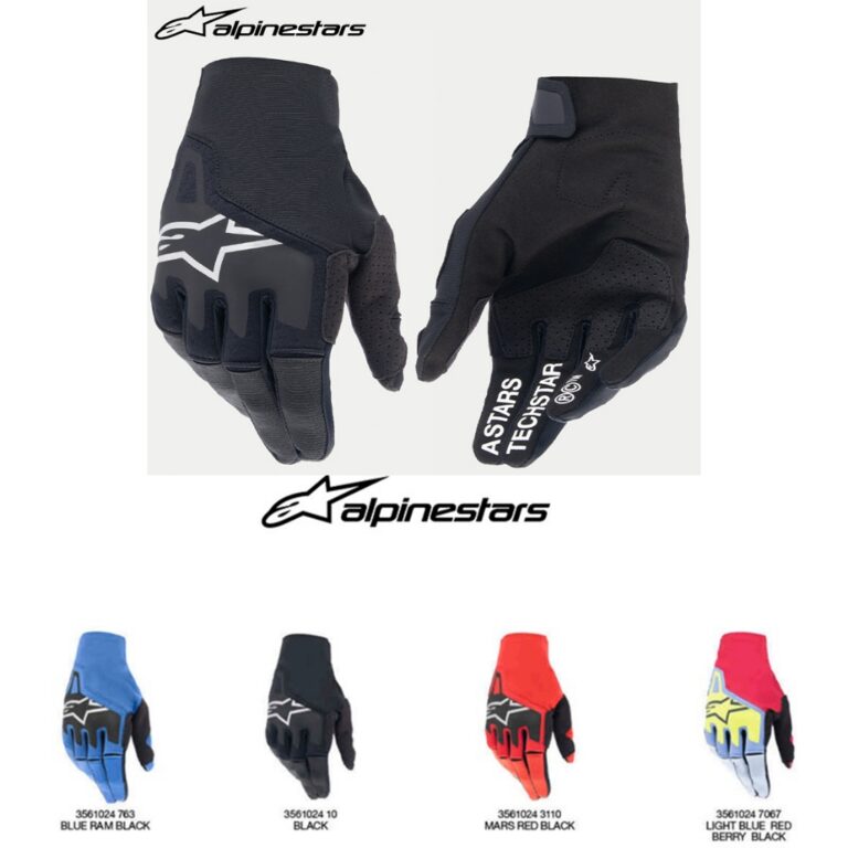 TechStar MX Alpinestars Motocross Bike Gloves Luva