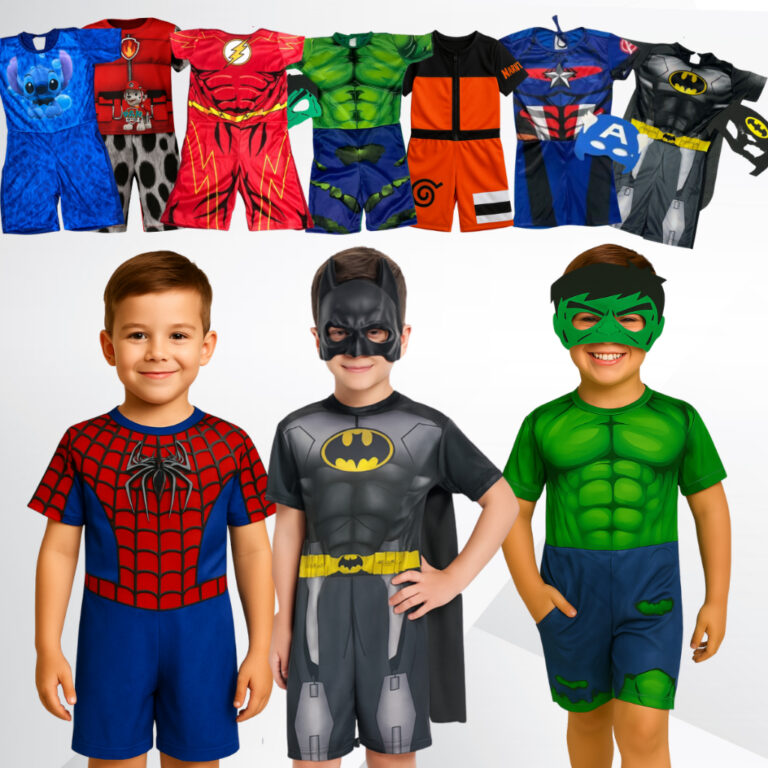 Fantasia Infantil Masculina Herói com Máscara Ro