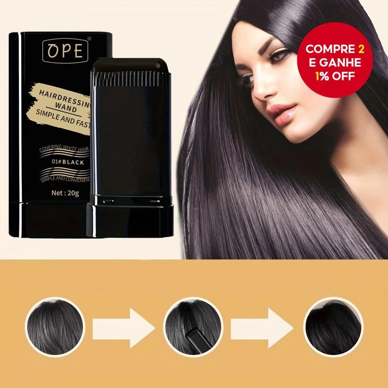 Bastão Masculino De Retoque Rápido Para Cabelo E Barba-Cobertura Cinza De Fácil Aplicação , Aparênci