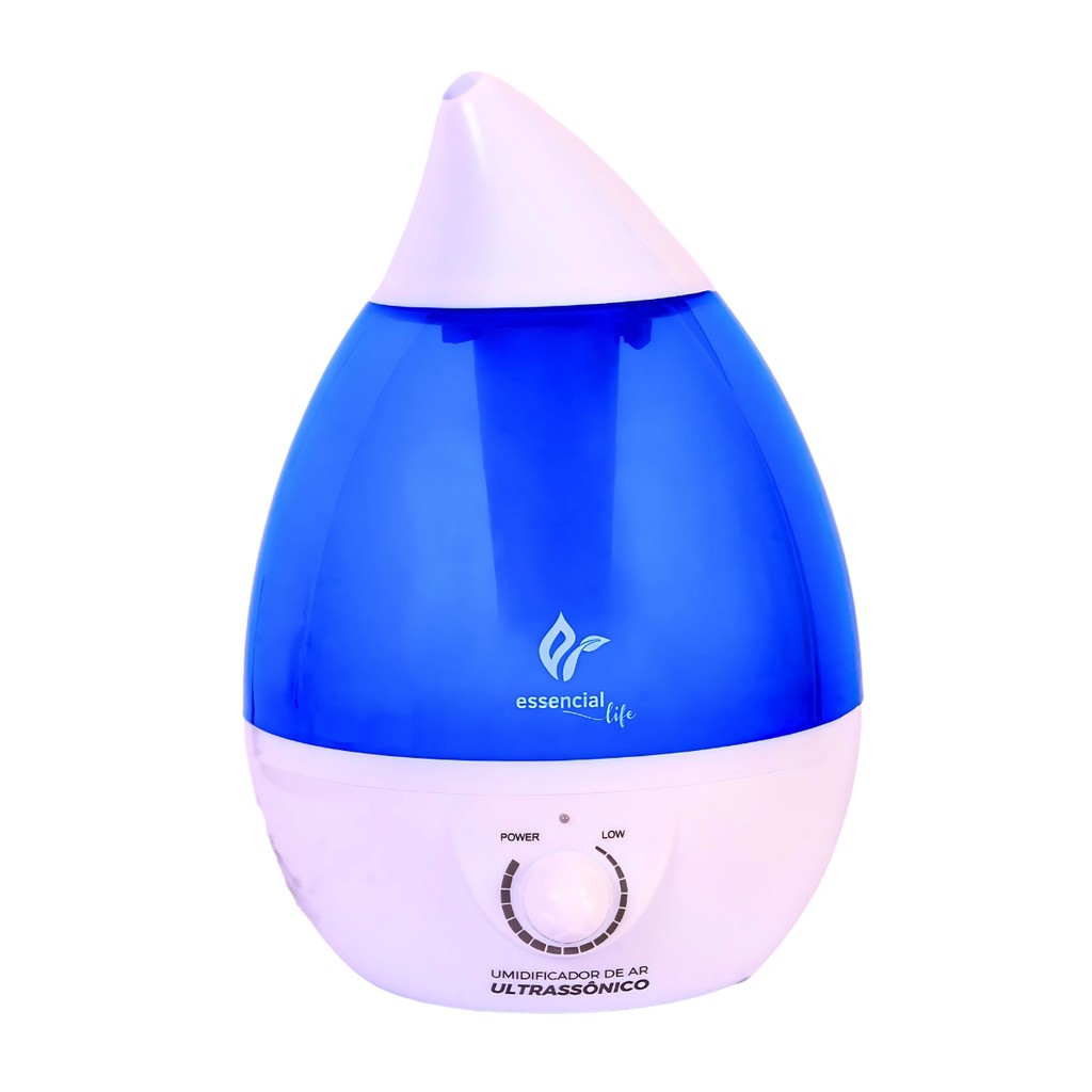 Umidificador de Ar Ultrasonico com Luminária – Bivolt – Essencial Life Bivolt Difusor Silencioso