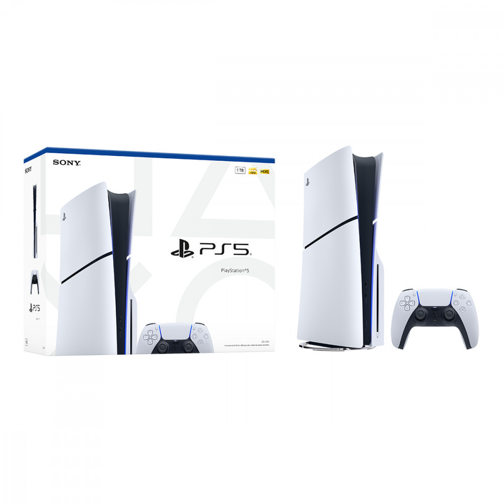 Console PlayStation 5 Slim Disk SSD 1TB + Controle Sem Fio Dualsense Branco