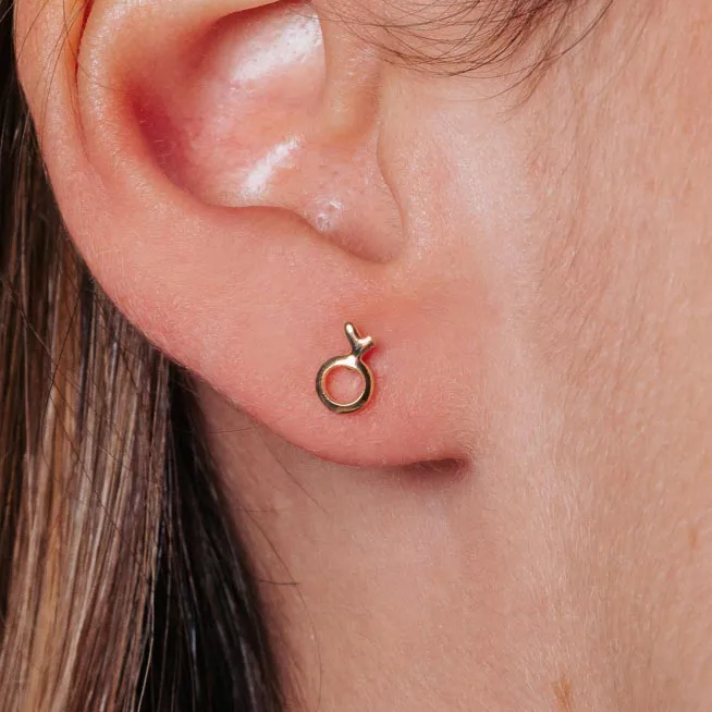 Brinco Bebê Cereja Tarraxa Baby Banhado a Ouro 18