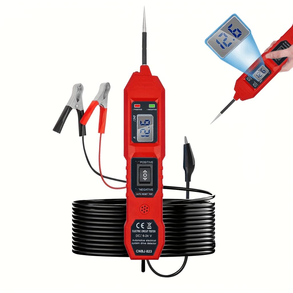 Testador De Circuito De Carro Automotivo 6-24V DC Sonda Potência Elétrico Com Luz LED De Duas Cores