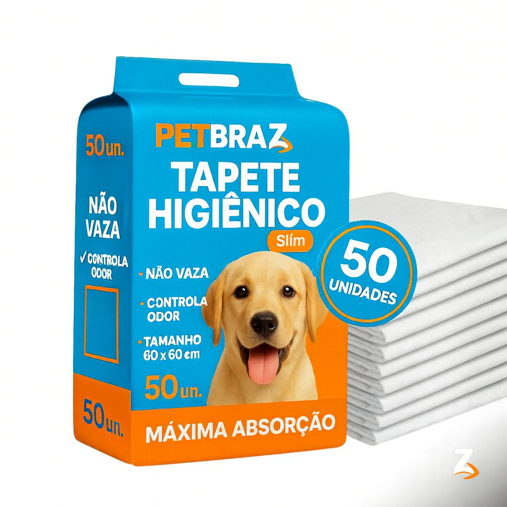 Tapete Higiênico Descartável para Cachorro Unidades 60×60 cm – Fralda Pet Xixi Cão Pequeno Médio