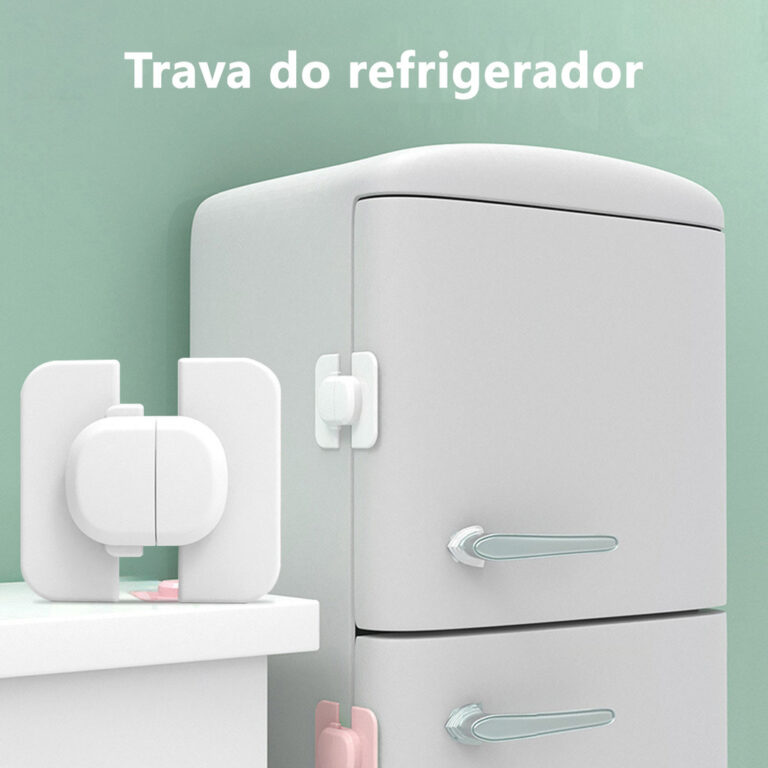 Trava para Porta de Geladeira Protetor Segurança 