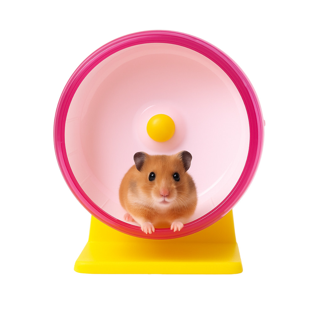 Roda de Exercício para Hamster Rosa Grande Roedores  Brinquedo Savana Divertido
