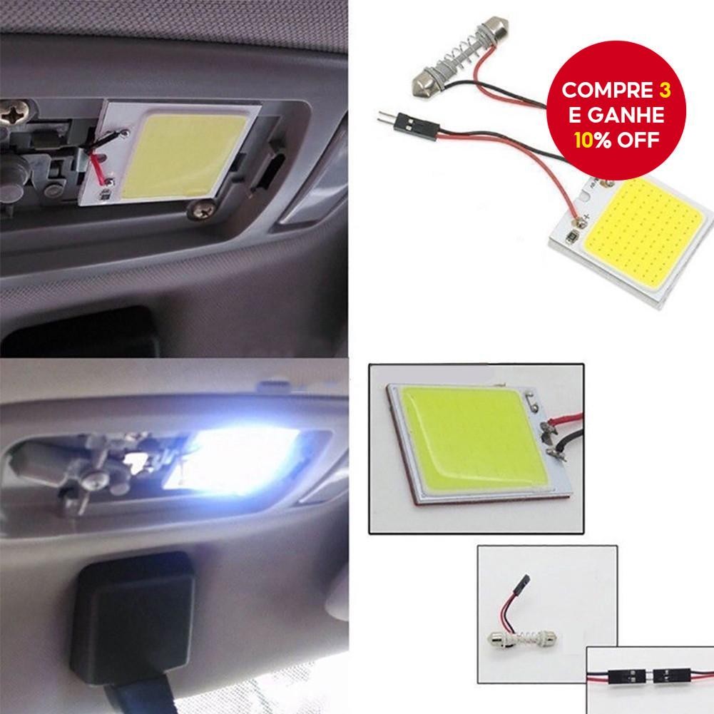 Luz Interior Do Carro LED COB-Lâmpada Cúpula Universal Com Adaptador T10 Festoon Para Telhado E Cabi