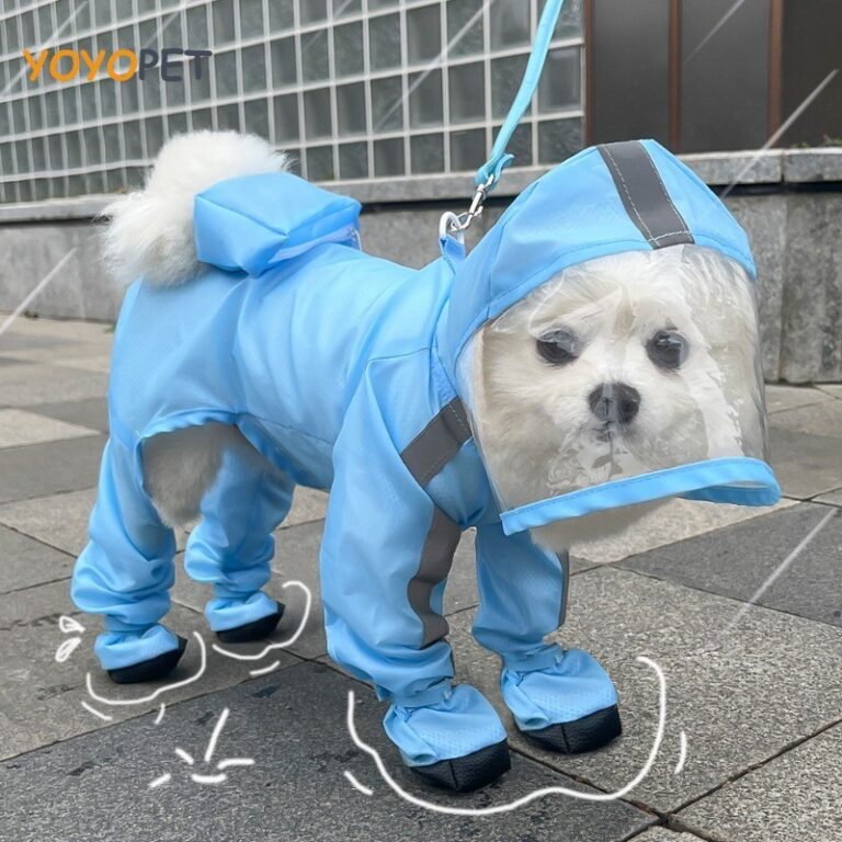 Tração Filhote De Cachorro Capa De Chuva De Quat