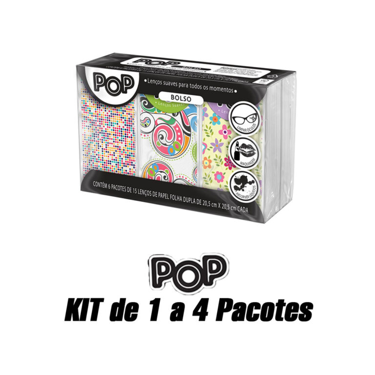 Lenço de Papel Duplo Pop Suaves Pacotes de Bolso 