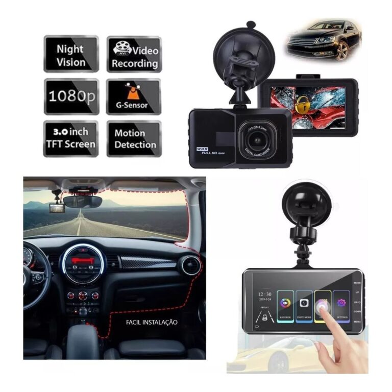 Câmera Veicular HD 1080P com Gravação Automáti