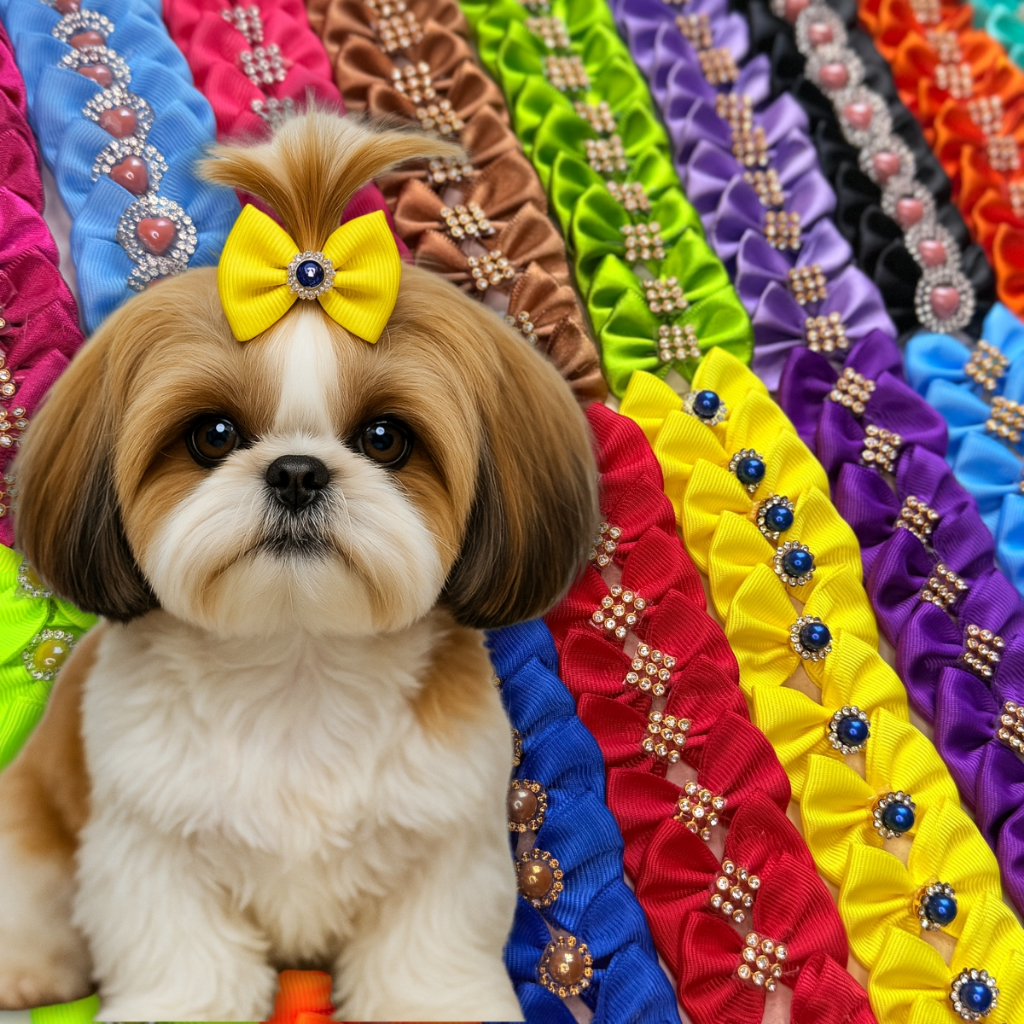 Kit Laços Pet de Cachorro para Banho e Tosa – Kit Lacinhos para Cães Premium Kit Pet Shop