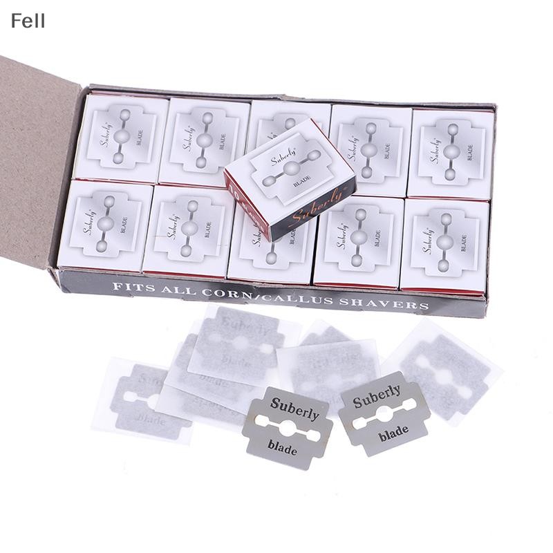 [Fel] 10/100pcs Lâminas De Substituição Para Removedor De Calos Planas Pés Pele Morta Dura Venda Que
