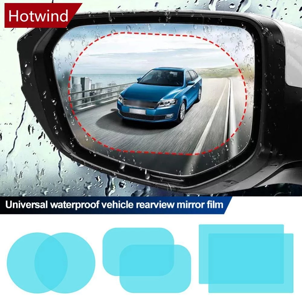 Filme À Prova De Chuva Para Espelho Retrovisor De Carro De 2 Peças Excelente Visibilidade Em Clima C