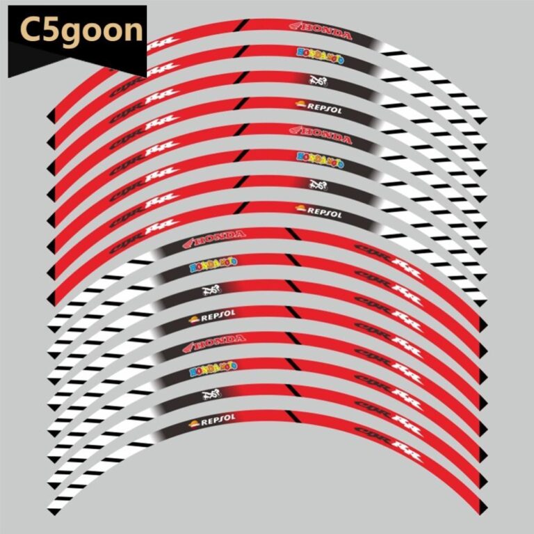 C5GOON 16 Peças Adesivo De Roda De Motocicleta Fi