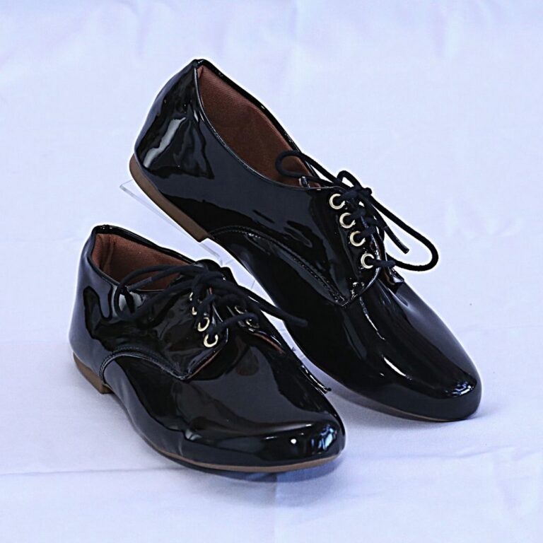 Sapato oxford preto bico redondo Sapato Oxford pre