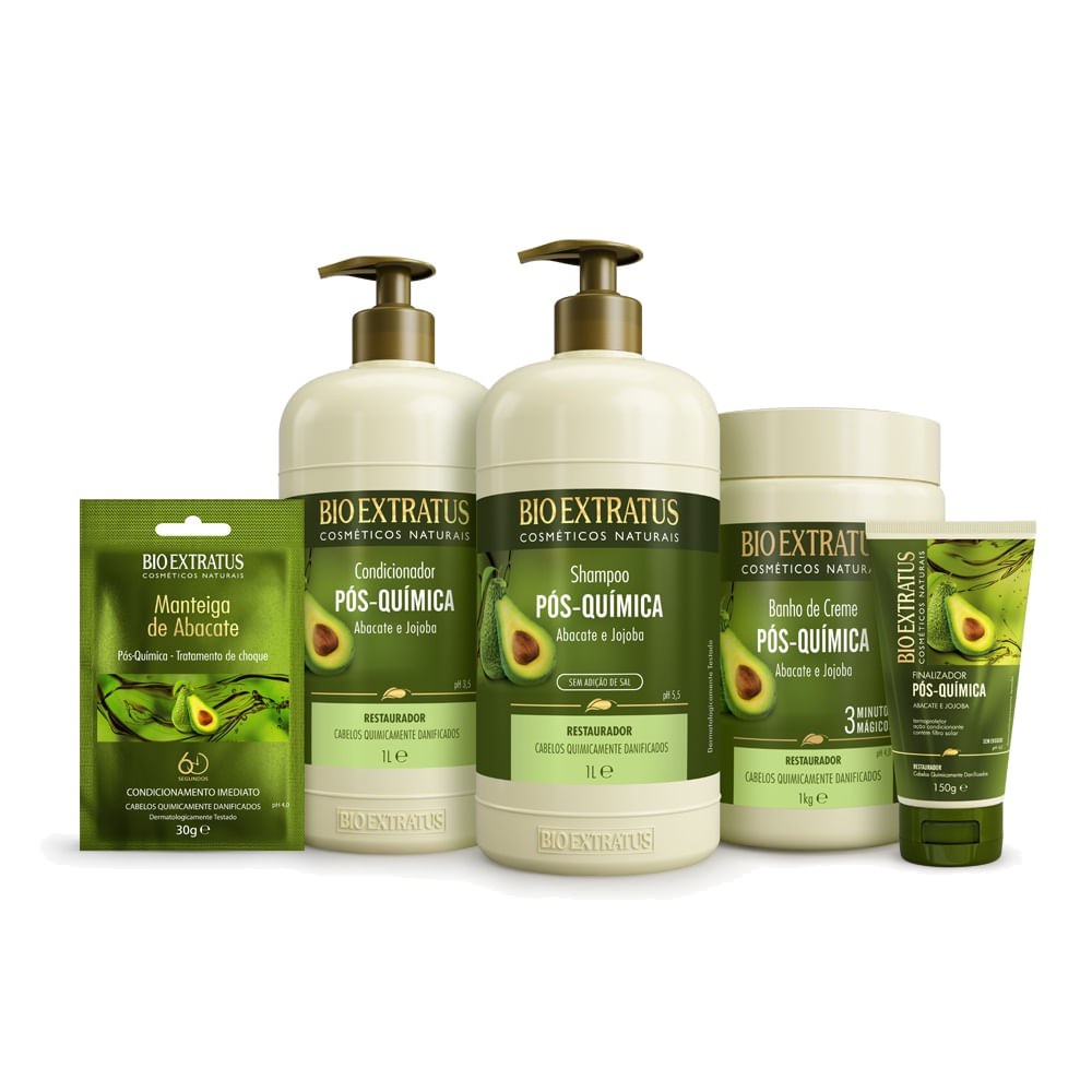 Kit Pós Química Completo Restauração Profunda Bio Extratus Oficial