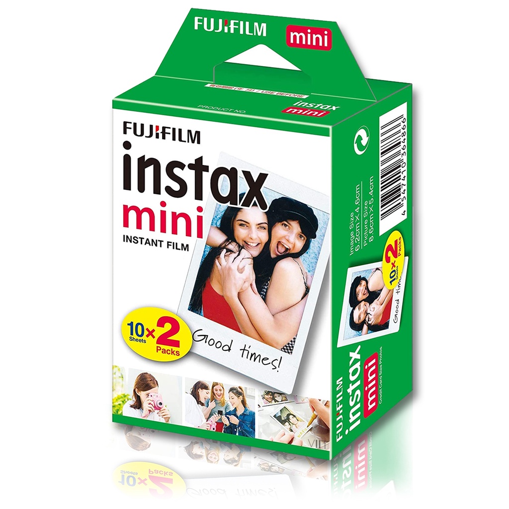 Filme Papel Fotográfico Fujifilm Instax Mini 20 Fotos 54x86mm com NF p/ Câmera Instantânea Instax Mi
