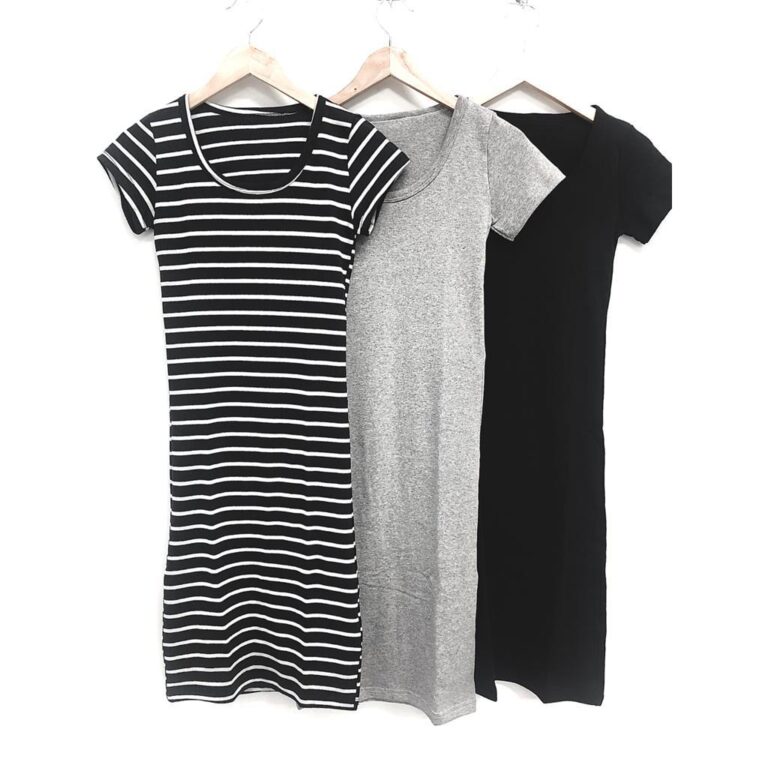 Vestido gestante manga curta ribana 96% algodão 4