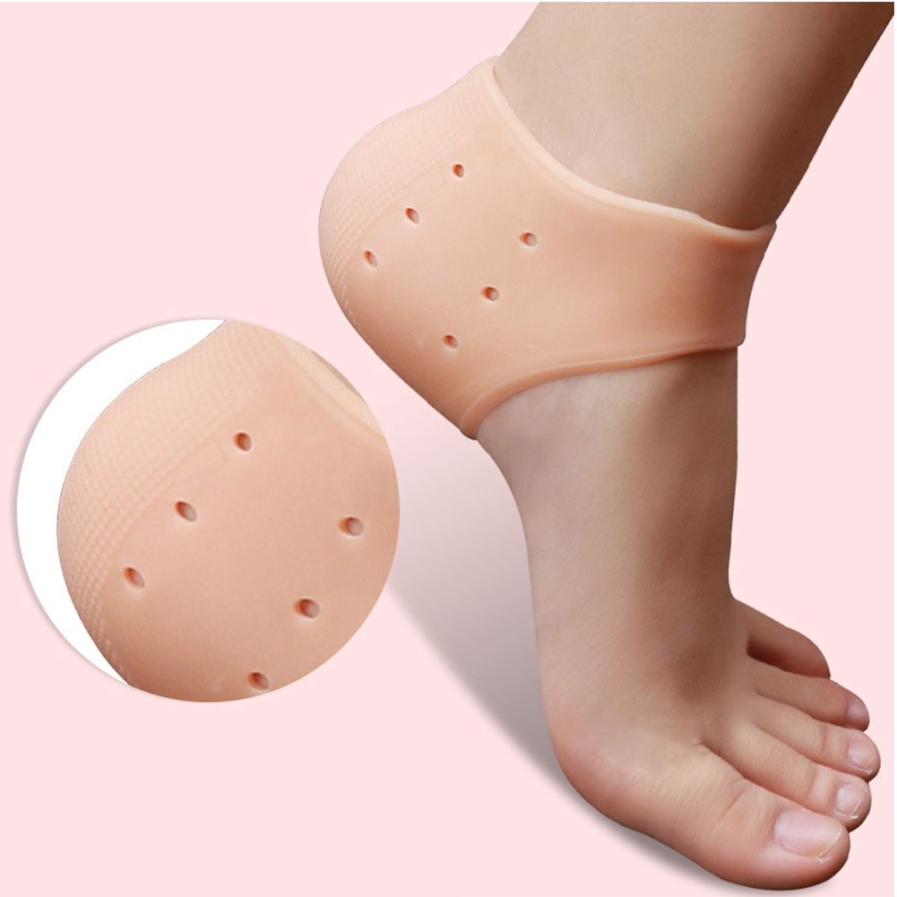 Confortável Gel Silicone Rachado Pé Calcanhar Meias Pele Hidratante Protetor Washable Não-tóxi