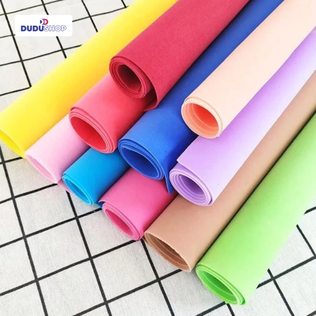 Pacote Placas De Eva 1mm 40×48 Com 10 Folhas Eva Liso Para Artesanato Atividades Escolares