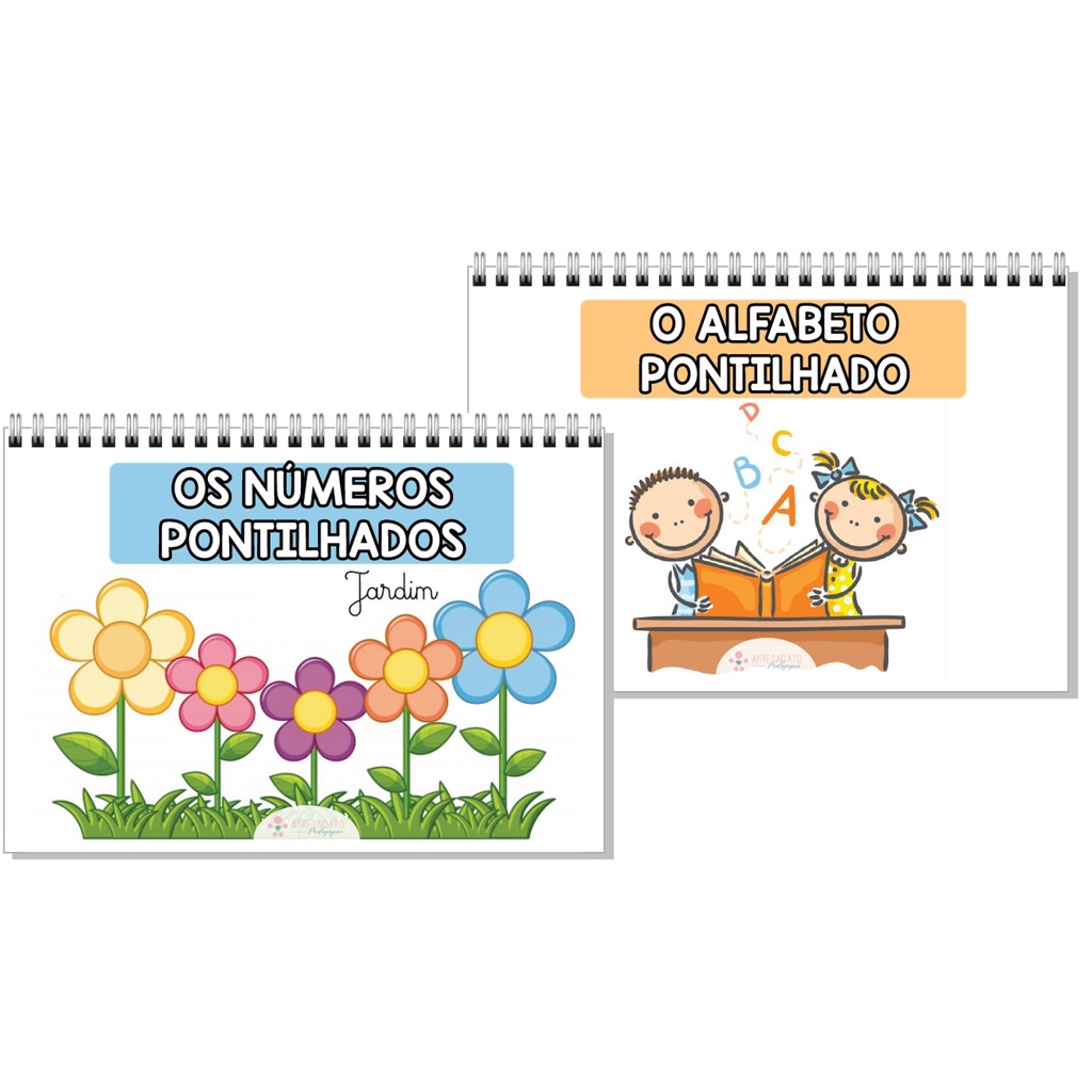Kit 2 Livros – Números Pontilhados + Alfabeto Pontilhado Pequeno