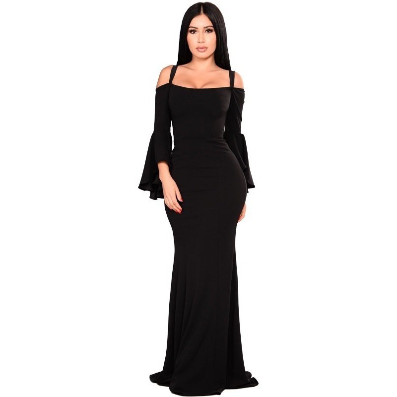 Vestidos Femininos Longo Flare Moderno Social Moda 2026 Alça Festa Debutante 15 Anos