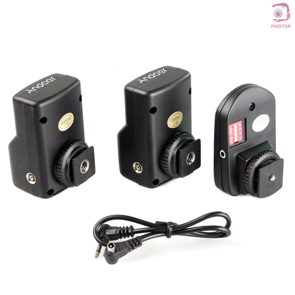 Pr * Andoer 16 Canais Universal Rádio Sem Fio Controle Remoto Speedlite Flash Gatilho 1 Transmissor