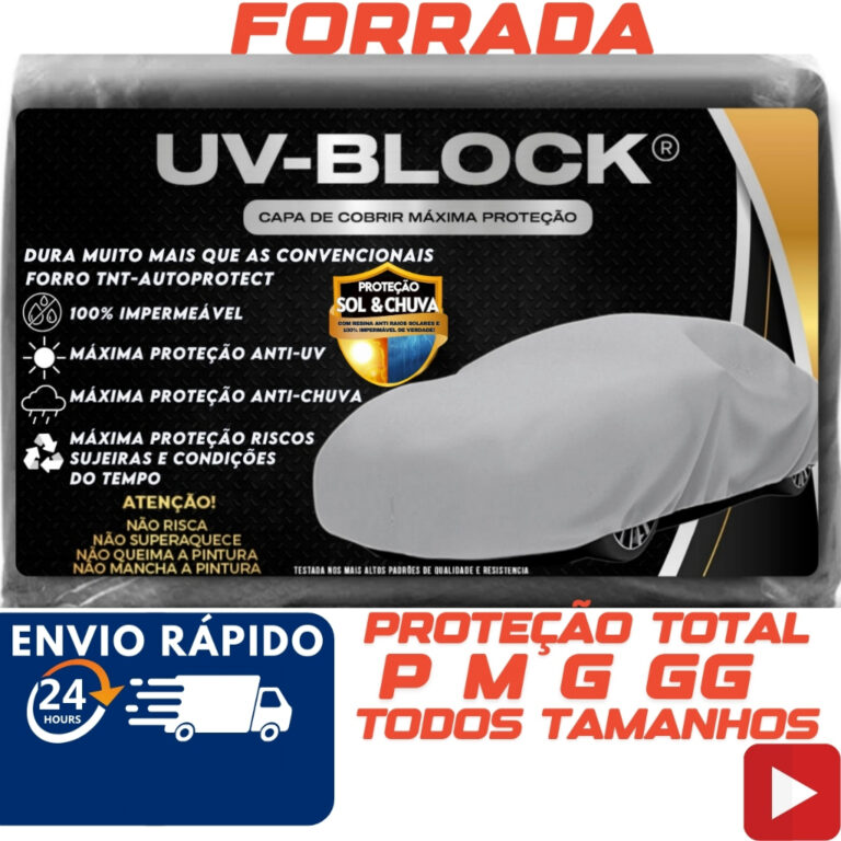 Capa Cobrir Carro Forrada 100% Impermeável UV-BLO