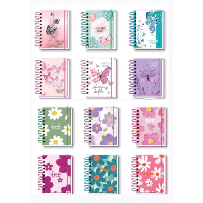 Agenda 2026 com Calendário e Planejamento Pequena