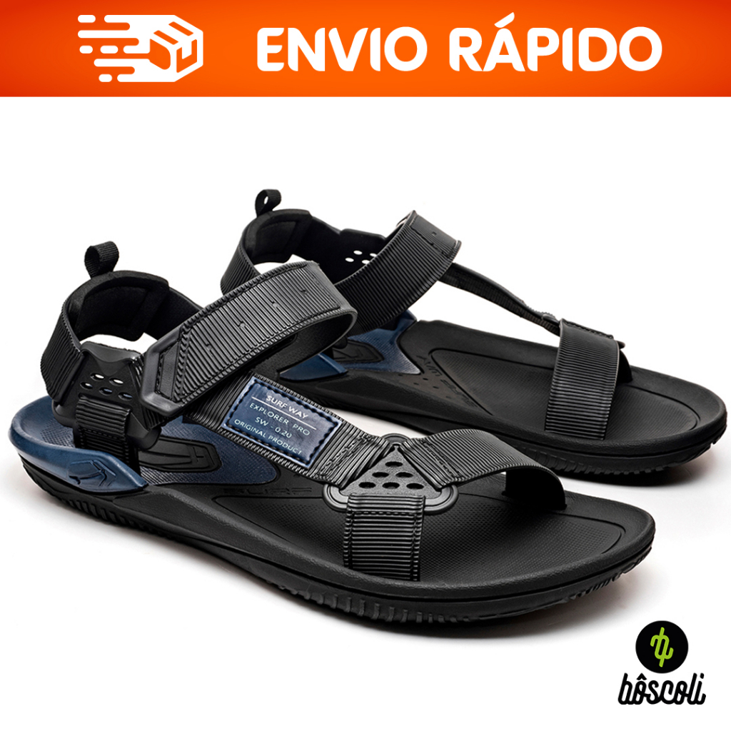 Papete Sandália Surf Way Original Confortável Trilha Masculino Discovery + Nota Fiscal