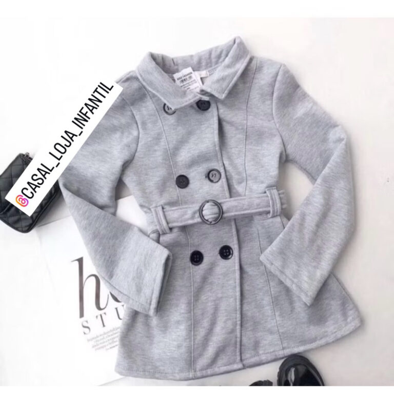 Sobretudo infantil de moletom flanelado
