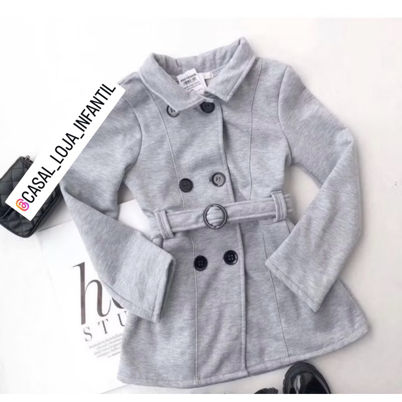 Sobretudo infantil de moletom flanelado