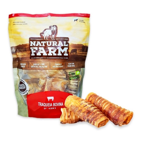 PETISCO PARA CAES TRAQUEIA BOVINA NATURAL FARM 12&