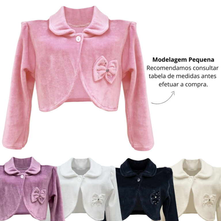Bolero Casaquinho De Plush Inverno Menina Infantil