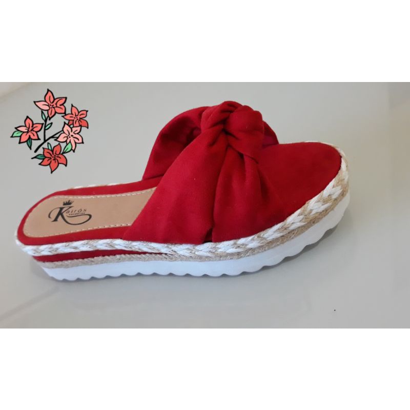 sandália tamanco de nó tratorada